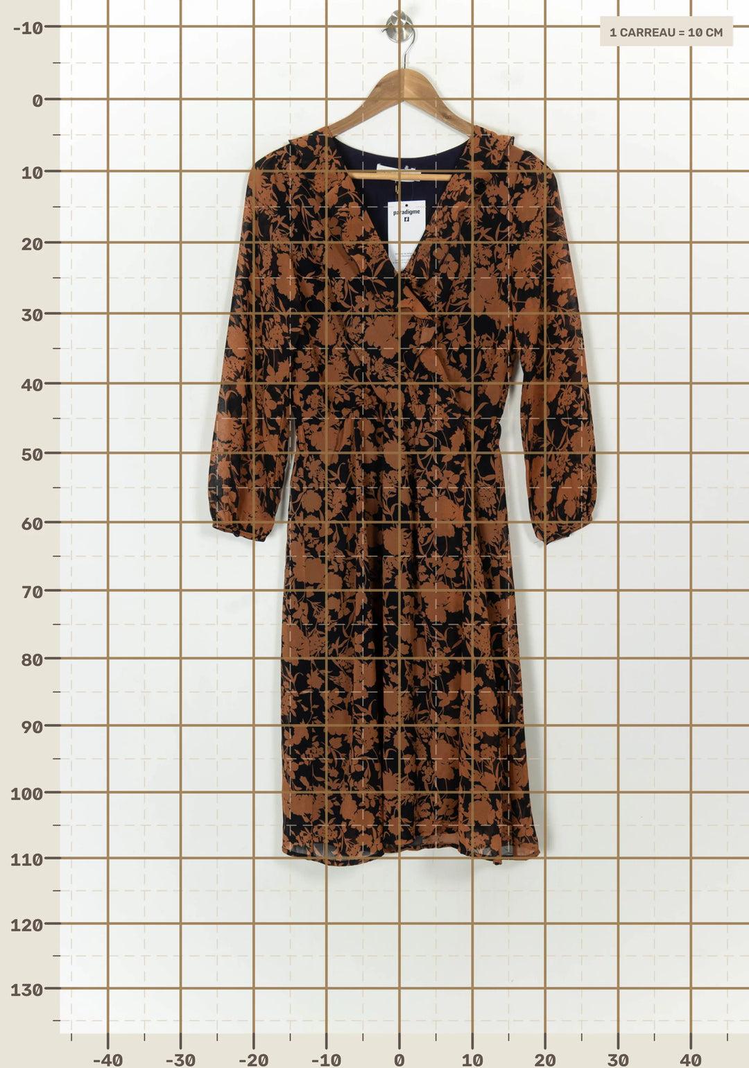 Robe Midi Noire et Marron - Taille S/36 de la marque La Petite Etoile | PARAD118195 - Vendu par Paradigme - Image 4