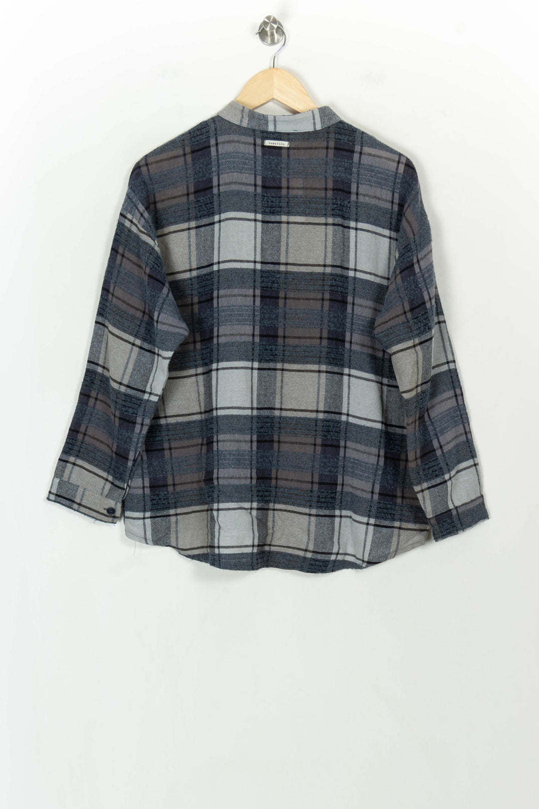 Chemise à Carreaux Grise et Bleue - Taille M/38 de la marque Humility | PARAD118201 - Vendu par Paradigme - Image 5