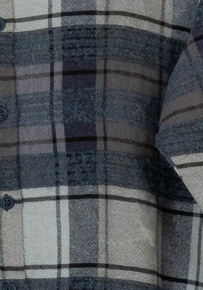 Chemise à Carreaux Grise et Bleue - Taille M/38 de la marque Humility | PARAD118201 - Vendu par Paradigme - Image 3