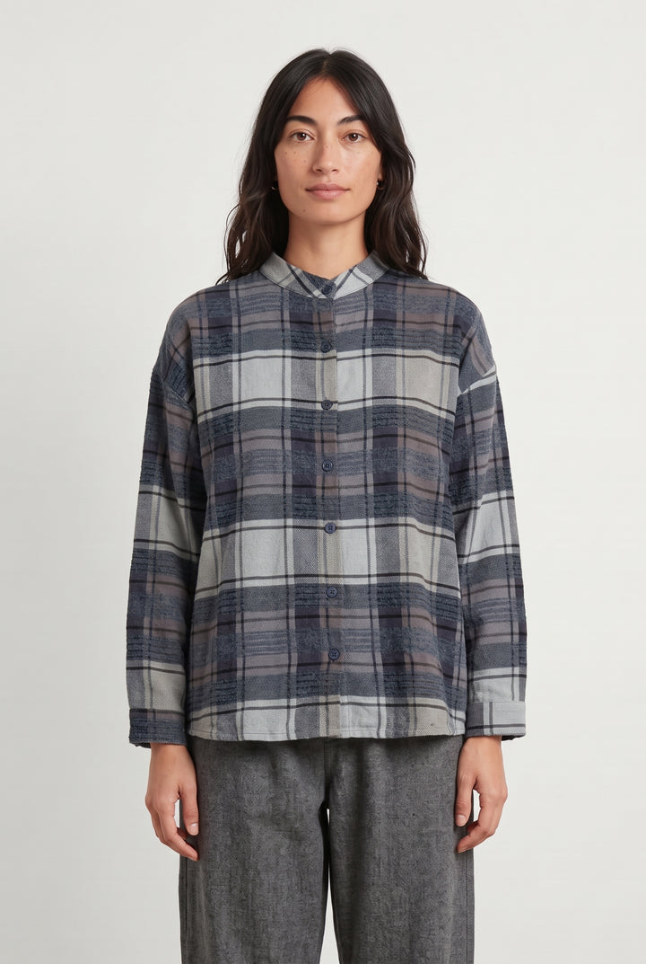 Chemise à Carreaux Grise et Bleue - Taille M/38 de la marque Humility | PARAD118201 - Vendu par Paradigme - Image 1