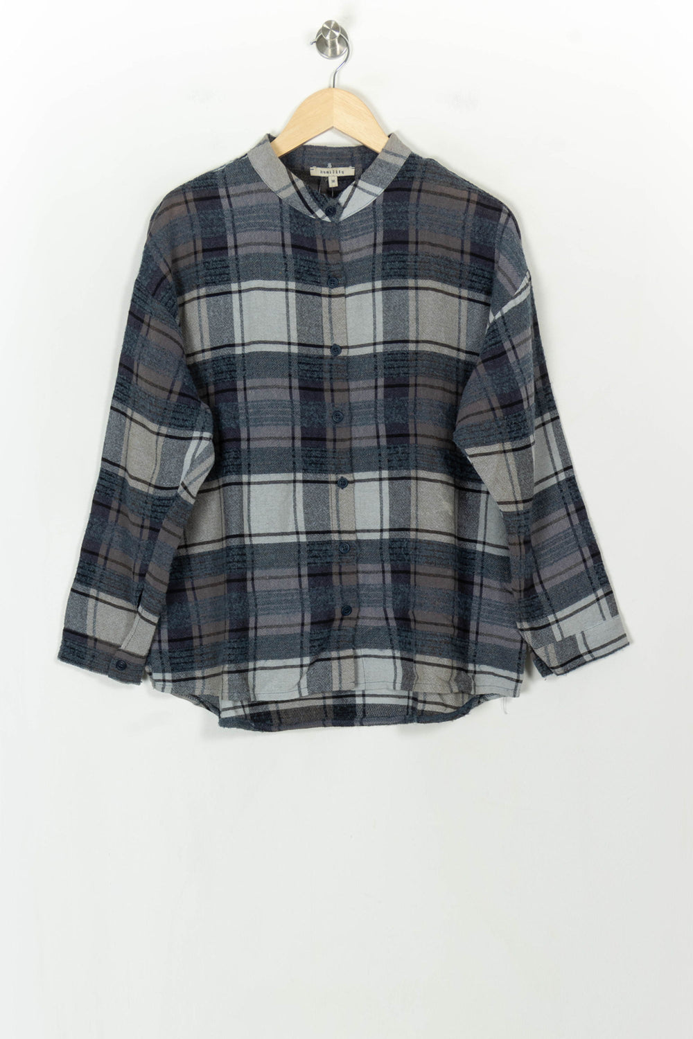 Chemise à Carreaux Grise et Bleue - Taille M/38 de la marque Humility | PARAD118201 - Vendu par Paradigme - Image 2