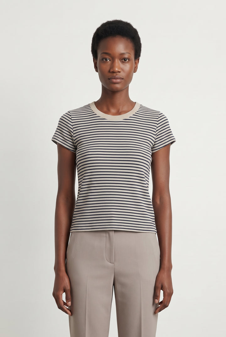 Tee-shirt Rayé Bleu Marine et Blanc - Taille S/36 de la marque Comptoir des Cotonniers | PARAD118202 - Vendu par Paradigme - Image 1