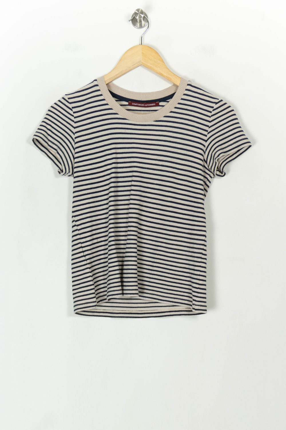 Tee-shirt Rayé Bleu Marine et Blanc - Taille S/36 de la marque Comptoir des Cotonniers | PARAD118202 - Vendu par Paradigme - Image 2
