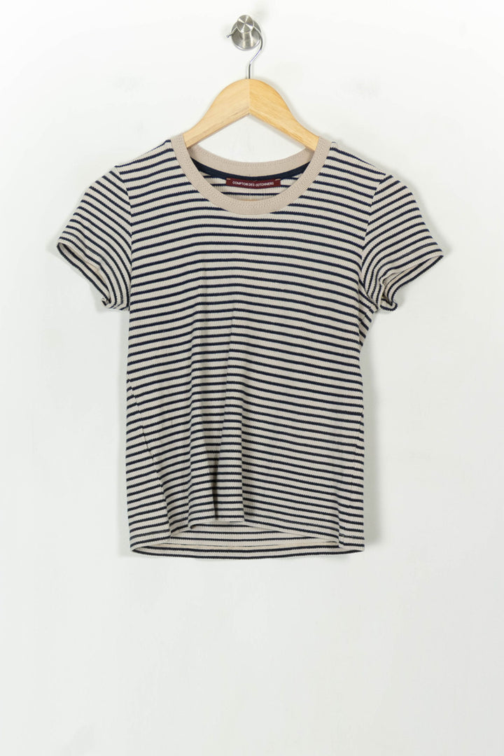 Tee-shirt Rayé Bleu Marine et Blanc - Taille S/36 de la marque Comptoir des Cotonniers | PARAD118202 - Vendu par Paradigme - Image 2