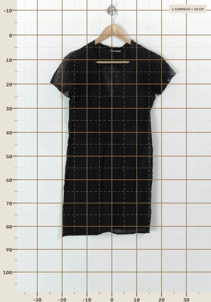 Robe Midi Noire - Taille S/36 de la marque Sandro | PARAD118213 - Vendu par Paradigme - Image 4