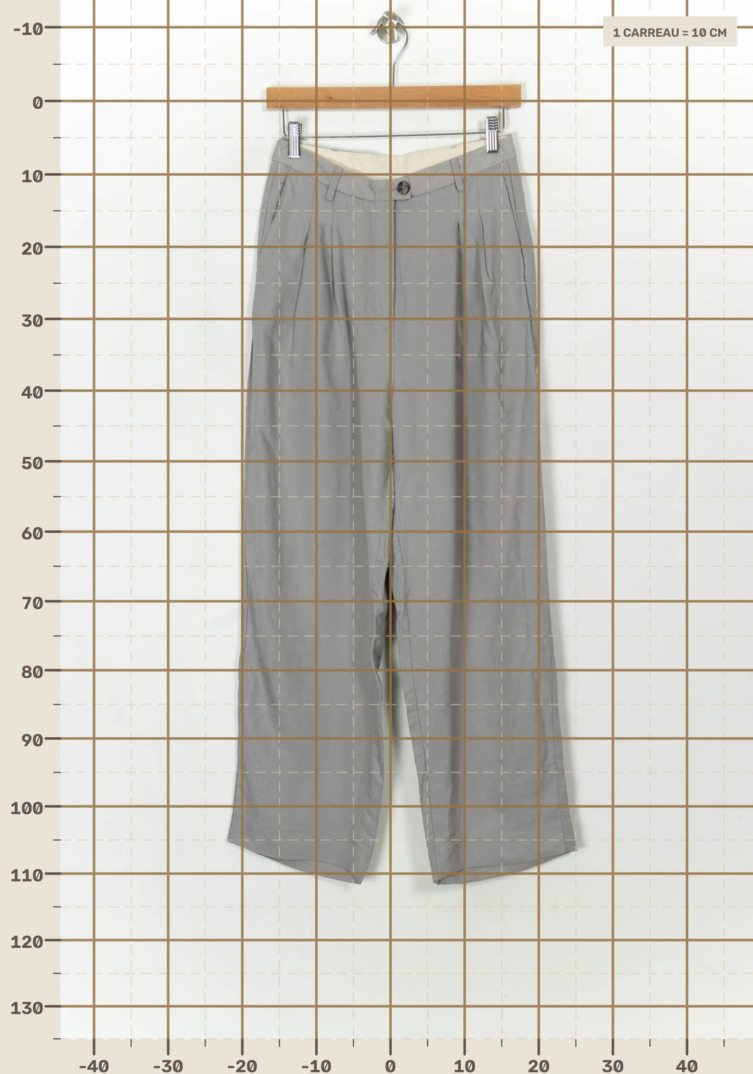 Pantalon Gris - Taille XS/34 de la marque American Vintage | PARAD118216 - Vendu par Paradigme - Image 4