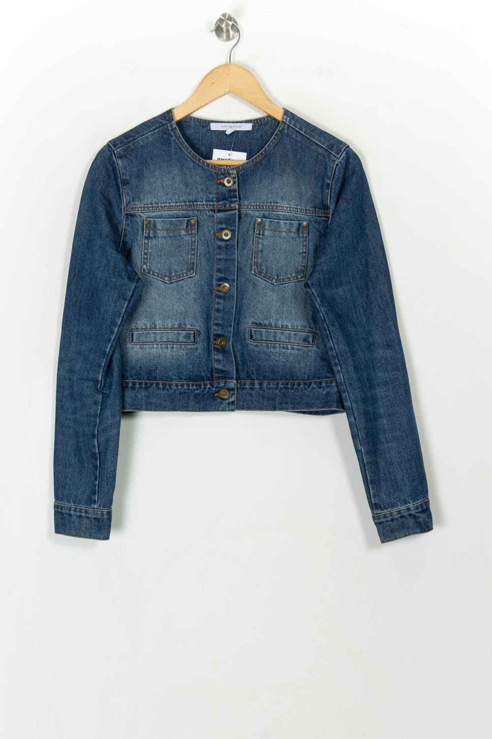 Veste en Jean Bleue - Taille M/38 de la marque La Fée Maraboutée | PARAD118217 - Vendu par Paradigme - Image 2