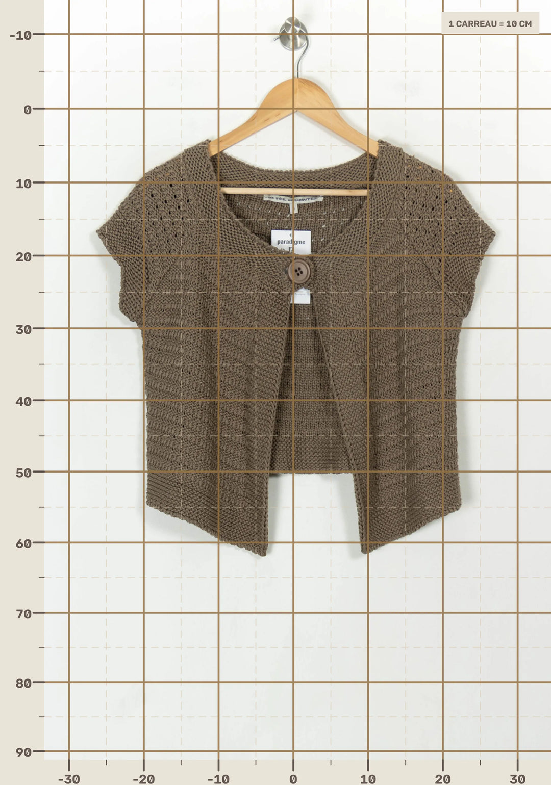 Gilet Beige - Taille XL/42 de la marque La Fée Maraboutée | PARAD118218 - Vendu par Paradigme - Image 4