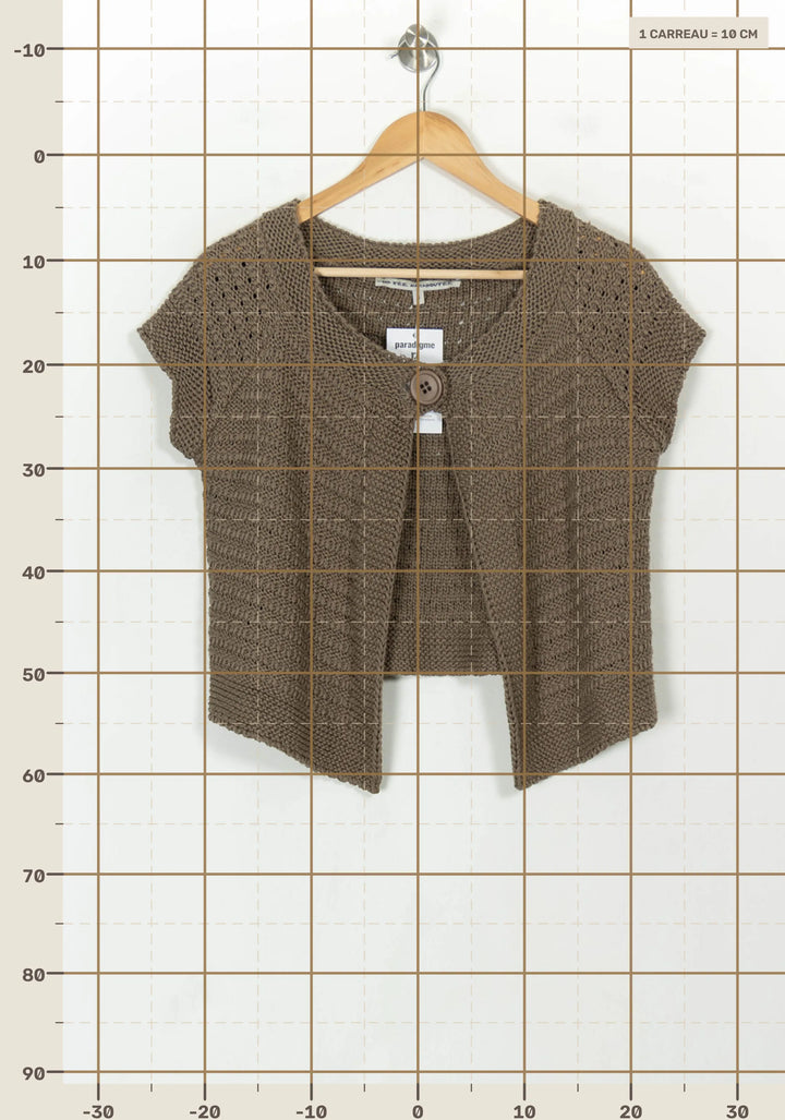 Gilet Beige - Taille XL/42 de la marque La Fée Maraboutée | PARAD118218 - Vendu par Paradigme - Image 4