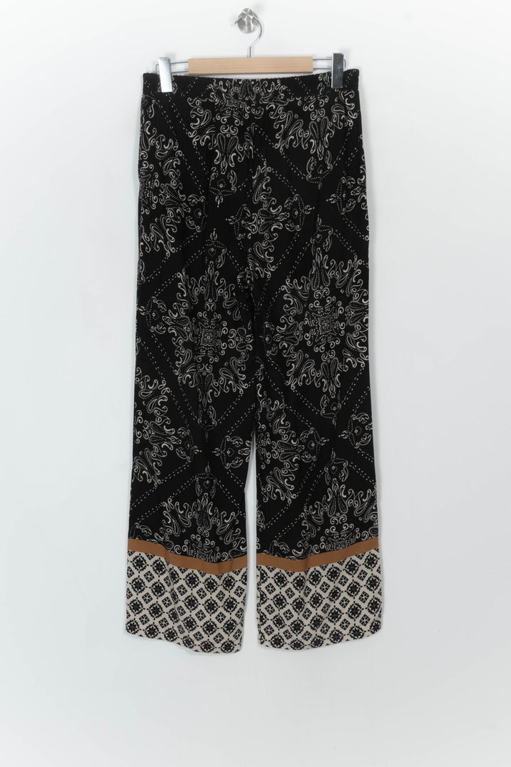 Pantalon Large Noir et Beige - Taille L/40 de la marque La Fée Maraboutée | PARAD118219 - Vendu par Paradigme - Image 5
