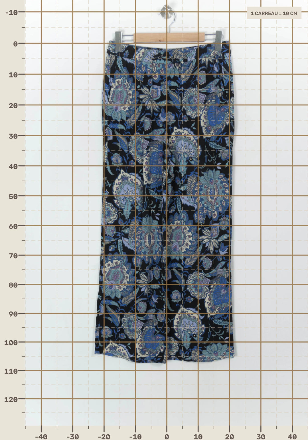 Pantalon Large Bleu et Noir - Taille XL/42 de la marque La Fée Maraboutée | PARAD118221 - Vendu par Paradigme - Image 4