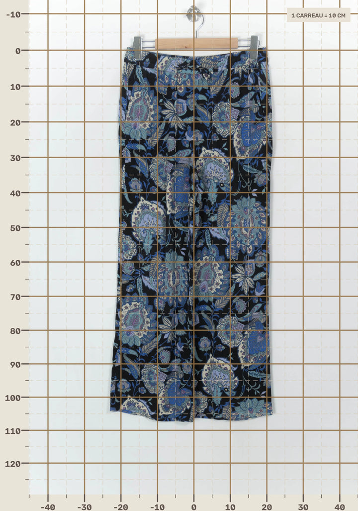 Pantalon Large Bleu et Noir - Taille XL/42 de la marque La Fée Maraboutée | PARAD118221 - Vendu par Paradigme - Image 4