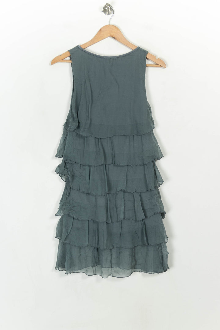 Robe Volantée Bleue - Taille S/36 de la marque La Fée Maraboutée | PARAD118223 - Vendu par Paradigme - Image 5