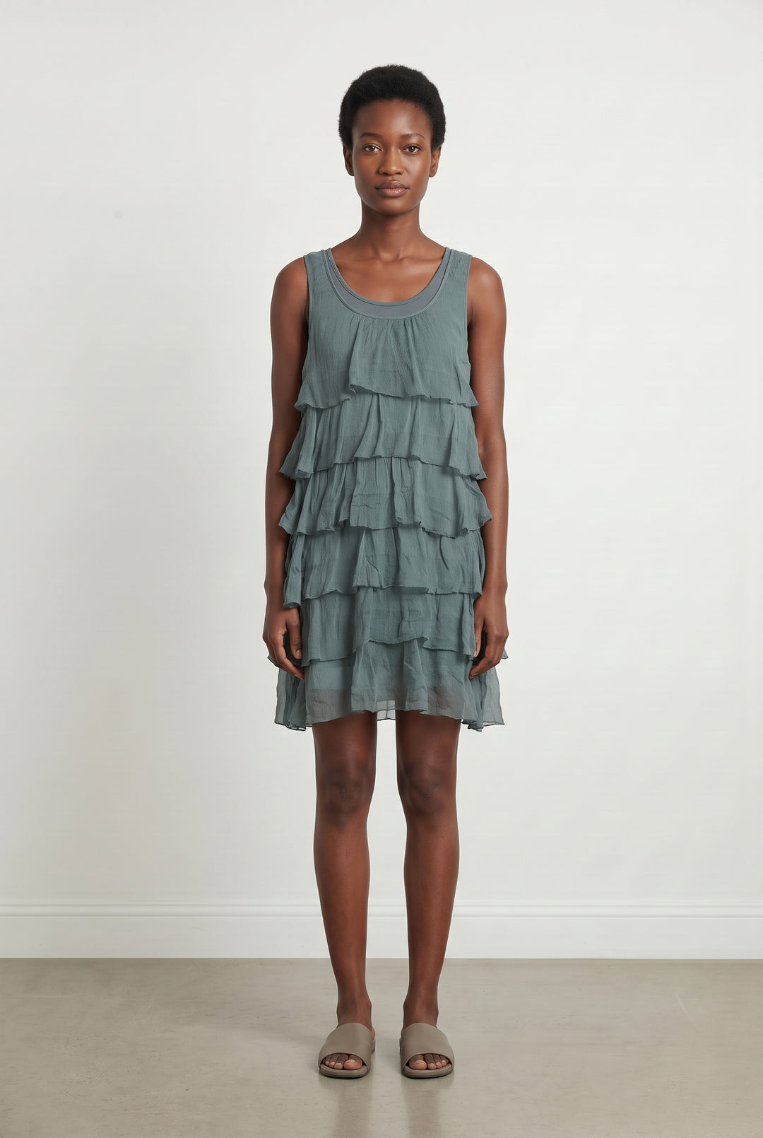 Robe Volantée Bleue - Taille S/36 de la marque La Fée Maraboutée | PARAD118223 - Vendu par Paradigme - Image 1