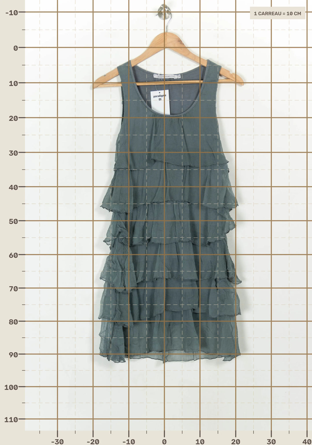 Robe Volantée Bleue - Taille S/36 de la marque La Fée Maraboutée | PARAD118223 - Vendu par Paradigme - Image 4