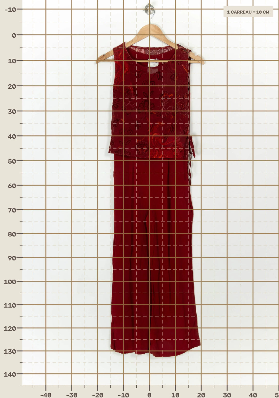 Combinaison Bordeaux - Taille M/38 de la marque ZAPA | PARAD118225 - Vendu par Paradigme - Image 4