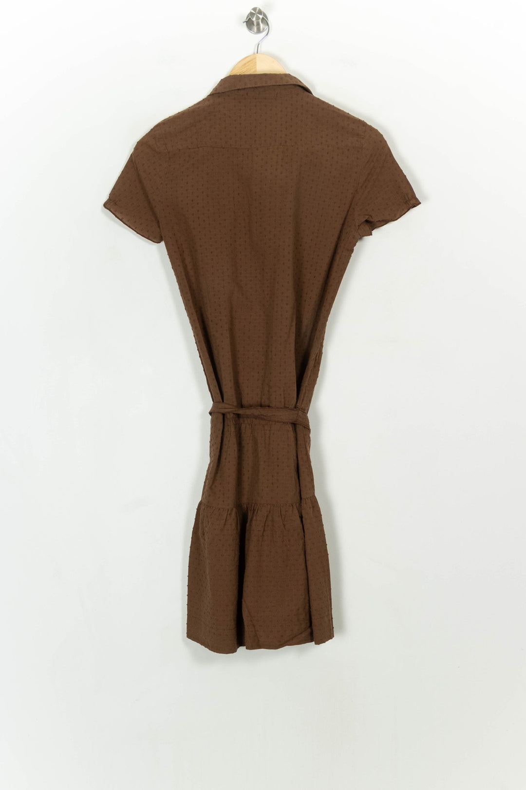Robe chemise marron - Taille M/38 de la marque Sandro | PARAD118227 - Vendu par Paradigme - Image 5