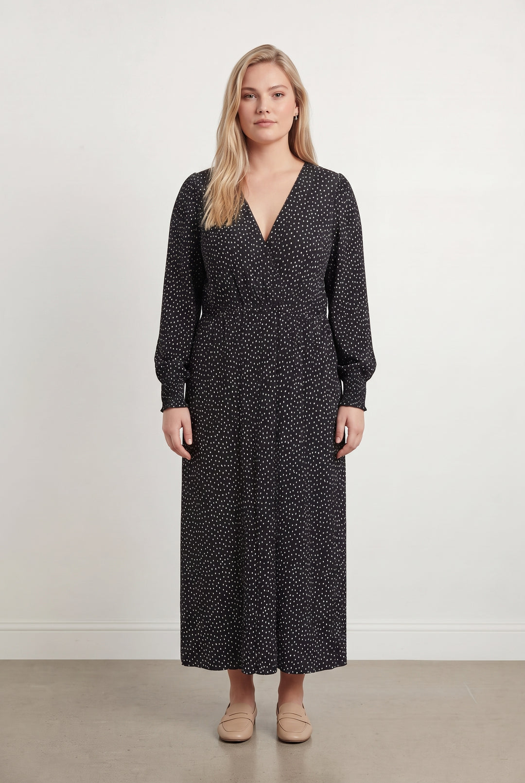 Robe Longue Noire et Blanche - Taille XL/42 de la marque La Redoute Collections | PARAD118232 - Vendu par Paradigme - Image 1