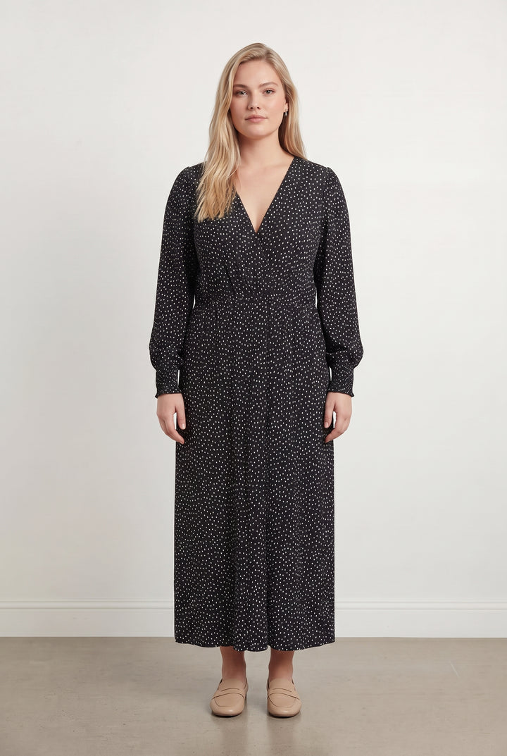 Robe Longue Noire et Blanche - Taille XL/42 de la marque La Redoute Collections | PARAD118232 - Vendu par Paradigme - Image 1
