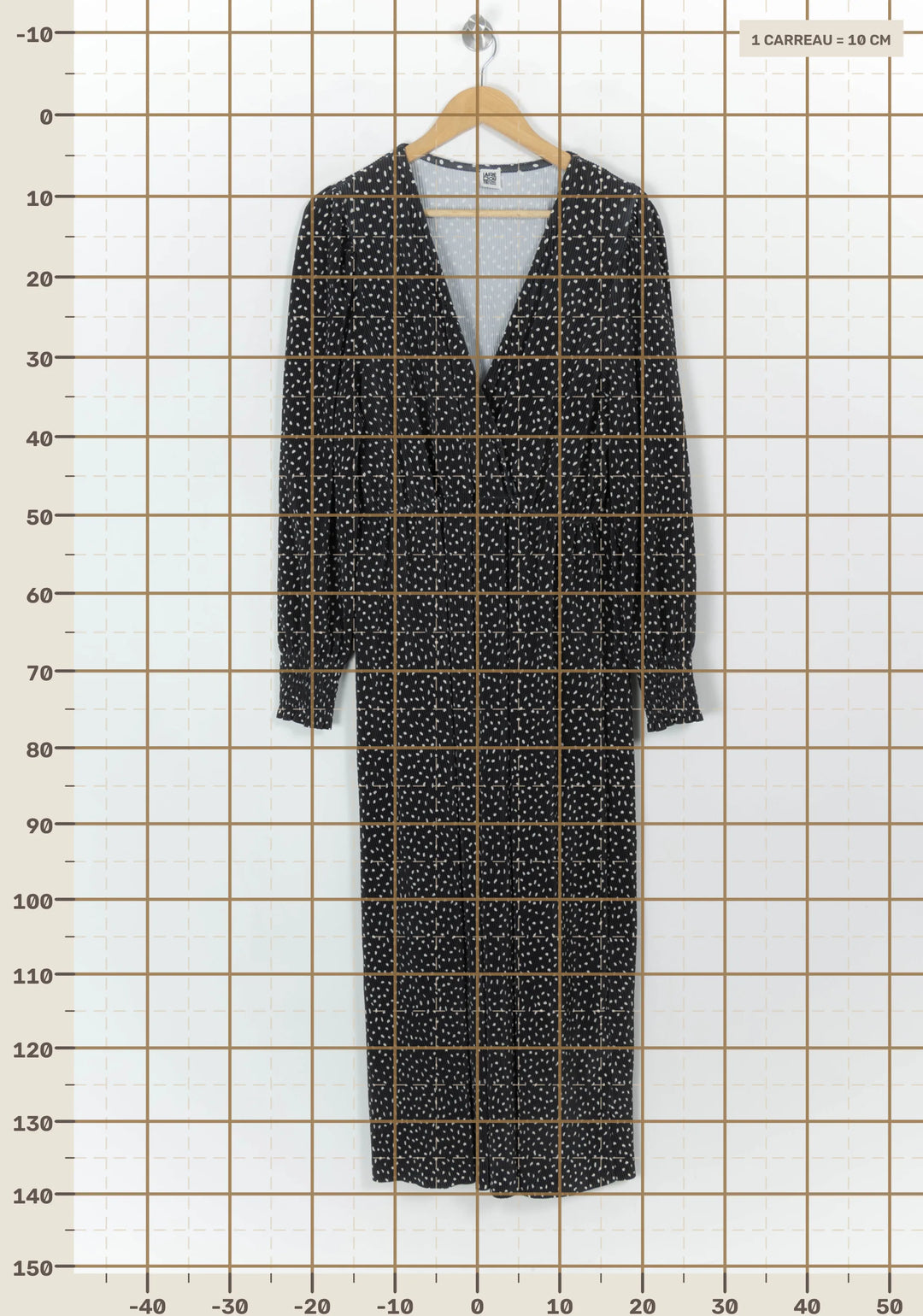 Robe Longue Noire et Blanche - Taille XL/42 de la marque La Redoute Collections | PARAD118232 - Vendu par Paradigme - Image 4