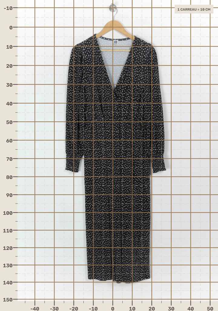 Robe Longue Noire et Blanche - Taille XL/42 de la marque La Redoute Collections | PARAD118232 - Vendu par Paradigme - Image 4