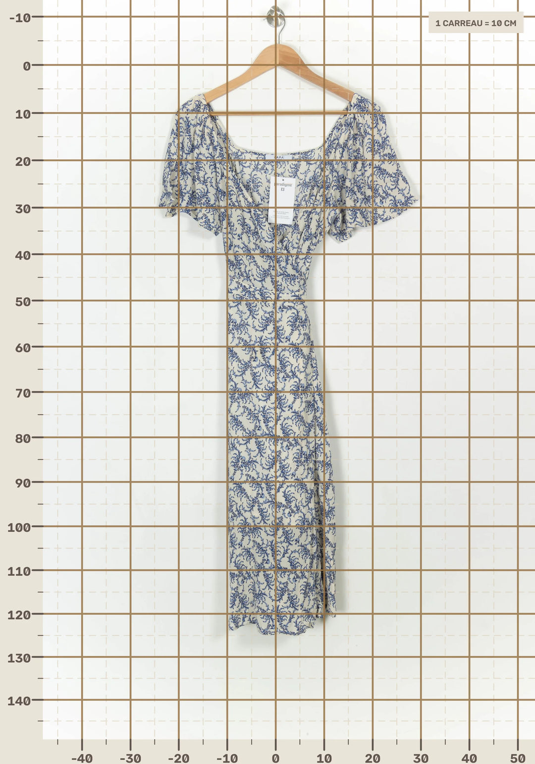 Robe longue bleu et blanc - Taille M/38 de la marque ZAPA | PARAD118235 - Vendu par Paradigme - Image 4