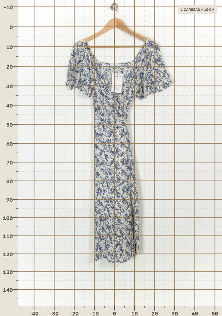 Robe longue bleu et blanc - Taille M/38 de la marque ZAPA | PARAD118235 - Vendu par Paradigme - Image 4
