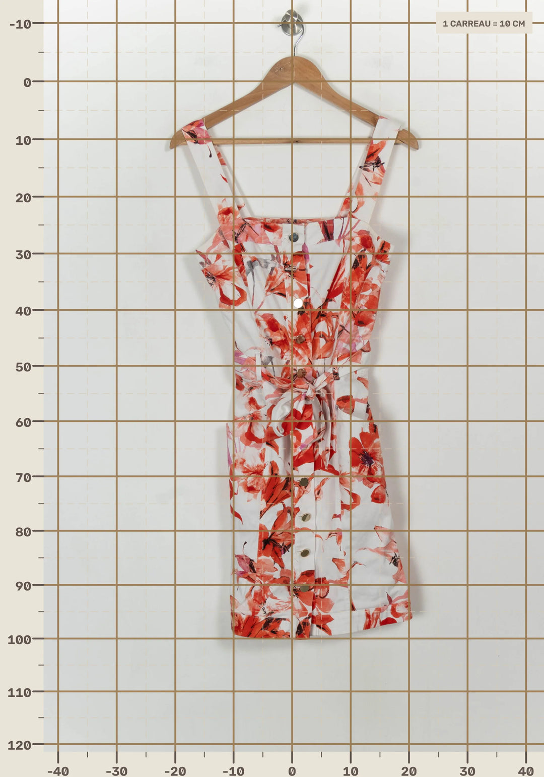 Robe Patineuse Blanche et Rouge - Taille M/38 de la marque ZAPA | PARAD118238 - Vendu par Paradigme - Image 4