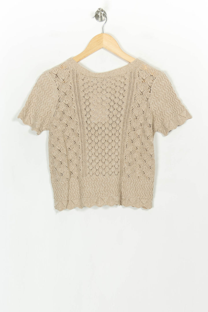 Pull Beige - Taille XS/34 de la marque La Fée Maraboutée | PARAD118246 - Vendu par Paradigme - Image 5