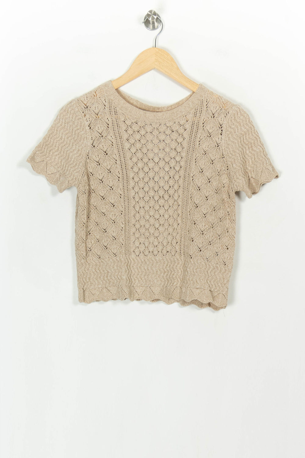 Pull Beige - Taille XS/34 de la marque La Fée Maraboutée | PARAD118246 - Vendu par Paradigme - Image 2
