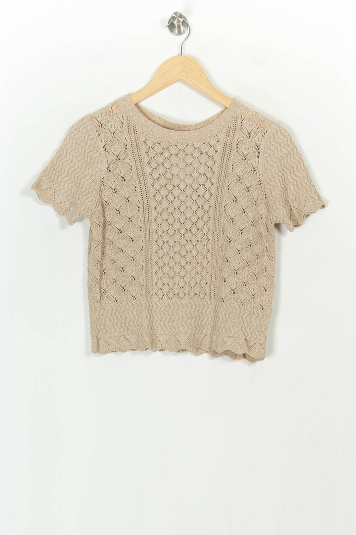 Pull Beige - Taille XS/34 de la marque La Fée Maraboutée | PARAD118246 - Vendu par Paradigme - Image 2