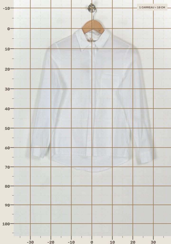 Chemisier Blanc - Taille XS/34 de la marque La Fée Maraboutée | PARAD118248 - Vendu par Paradigme - Image 4