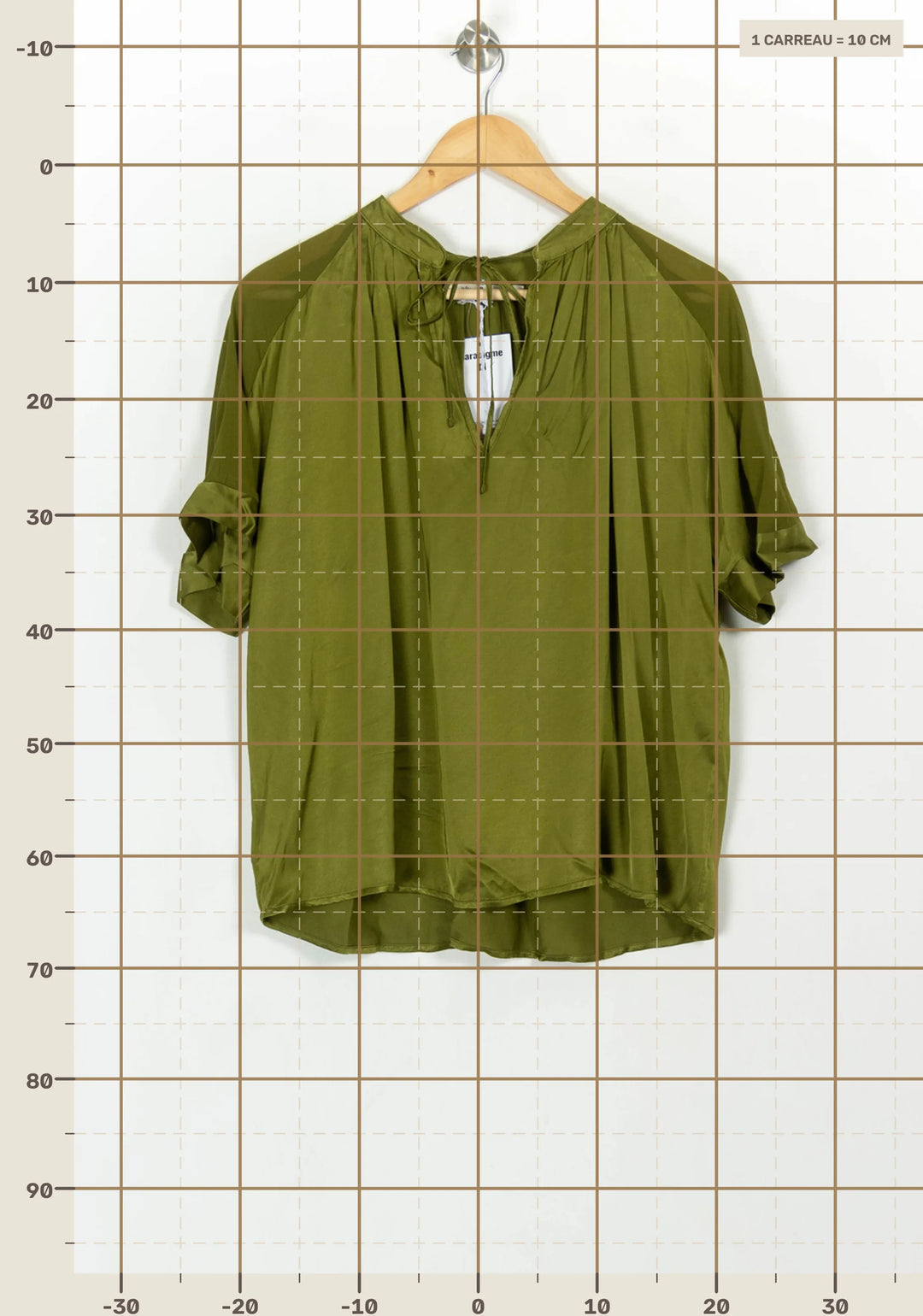 Blouse Verte - Taille S/36 de la marque La Fée Maraboutée | PARAD118250 - Vendu par Paradigme - Image 4