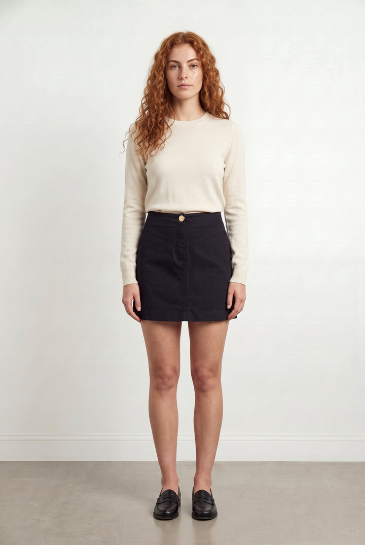 Jupe Courte Bleue - Taille S/36 de la marque Sandro | PARAD118254 - Vendu par Paradigme - Image 1