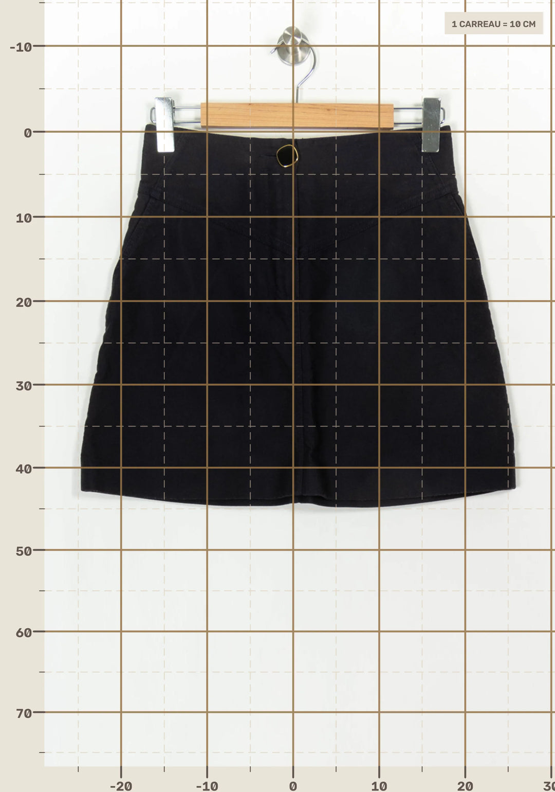 Jupe Courte Bleue - Taille S/36 de la marque Sandro | PARAD118254 - Vendu par Paradigme - Image 4