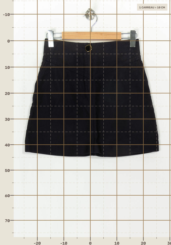 Jupe Courte Bleue - Taille S/36 de la marque Sandro | PARAD118254 - Vendu par Paradigme - Image 4