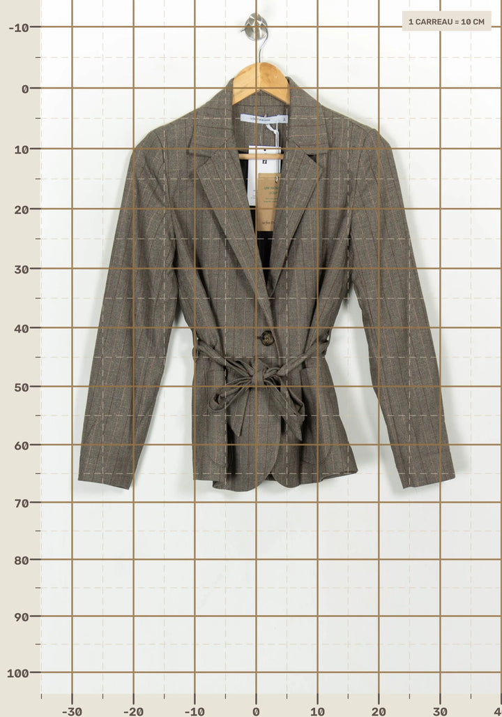 Blazer Gris - Taille XS/34 de la marque La Fée Maraboutée | PARAD118255 - Vendu par Paradigme - Image 4