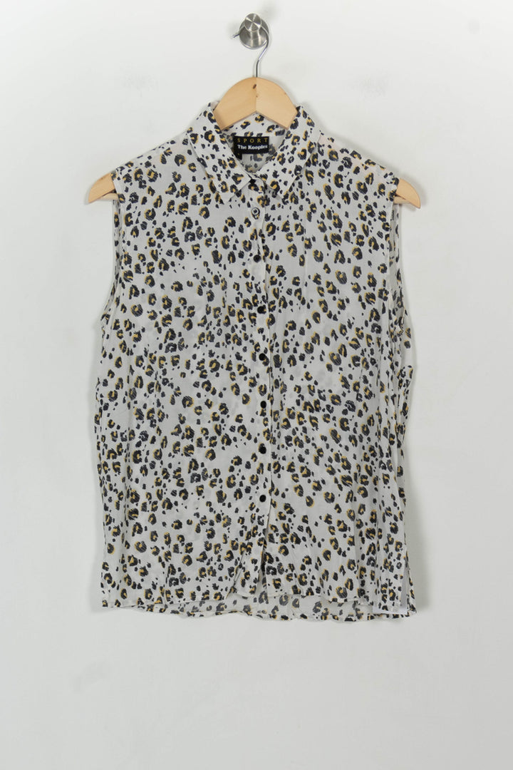 Chemisier Sans Manches Blanc et Noir - Taille S/36 de la marque The Kooples - Sport | PARAD118257 - Vendu par Paradigme - Image 2