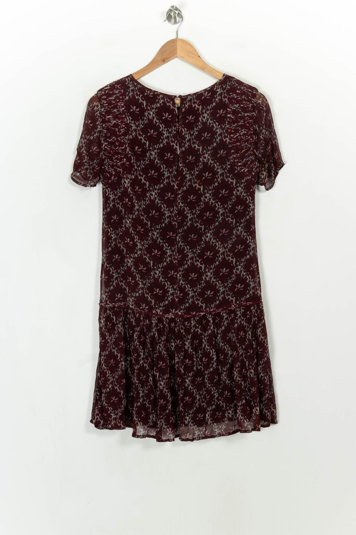 Robe Courte Bordeaux et Noire - Taille XS/34 de la marque Bérénice | PARAD118261 - Vendu par Paradigme - Image 5
