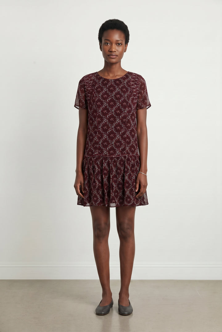 Robe Courte Bordeaux et Noire - Taille XS/34 de la marque Bérénice | PARAD118261 - Vendu par Paradigme - Image 1
