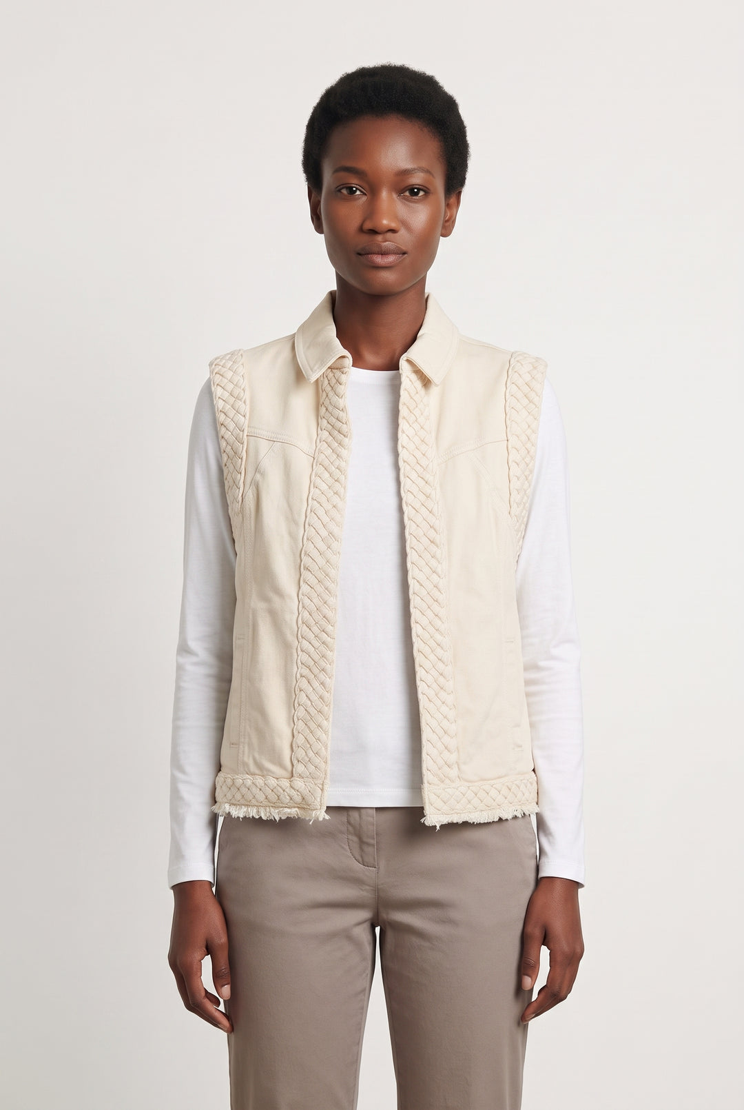 Veste Sans Manches Beige - Taille S/36 de la marque Maison 123 | PARAD118389 - Vendu par Paradigme - Image 1