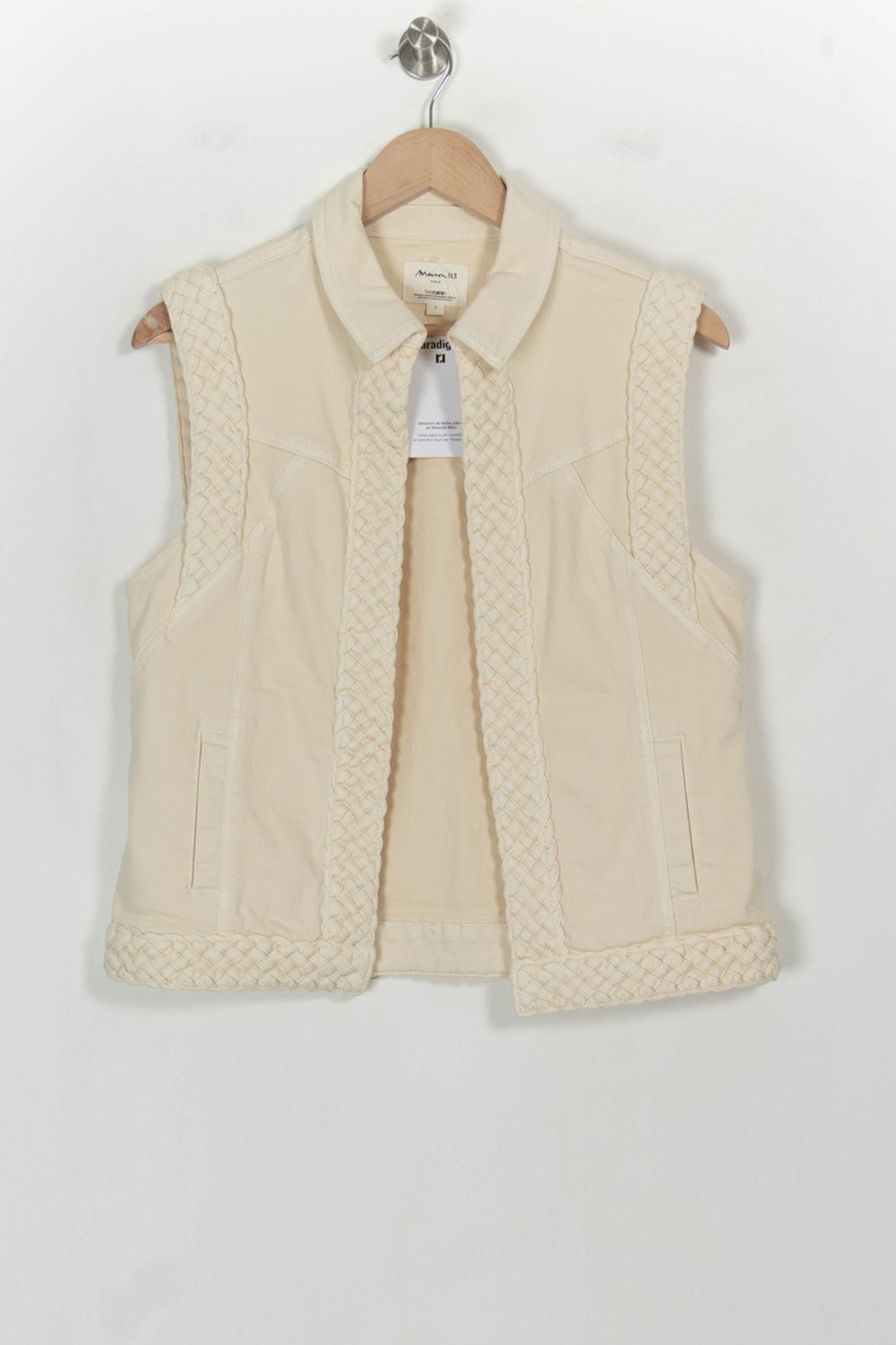 Veste Sans Manches Beige - Taille S/36 de la marque Maison 123 | PARAD118389 - Vendu par Paradigme - Image 2