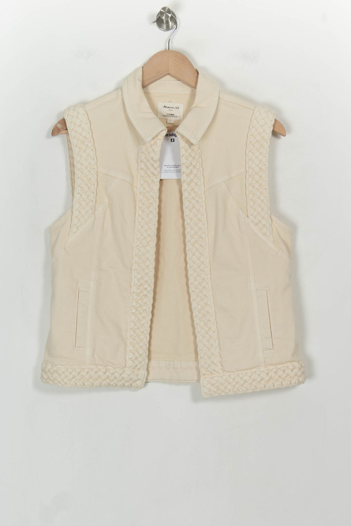 Veste Sans Manches Beige - Taille S/36 de la marque Maison 123 | PARAD118389 - Vendu par Paradigme - Image 2