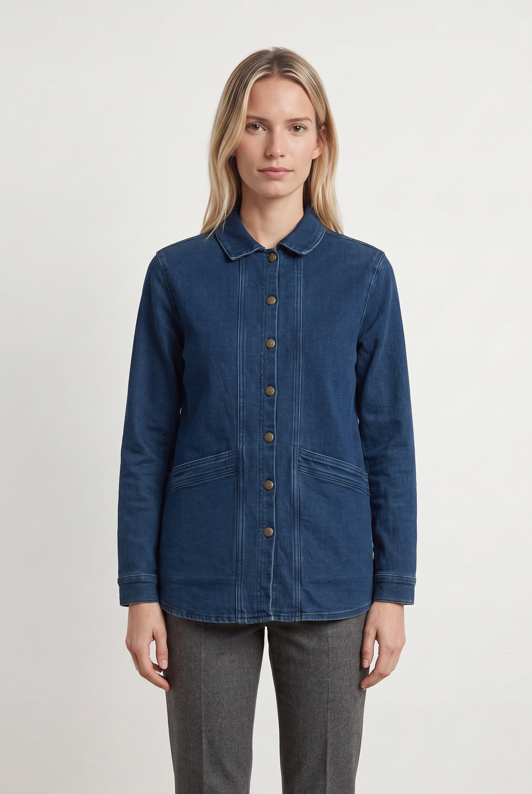 Veste en Jean Bleue - Taille XS/34 de la marque Sézane | PARAD118390 - Vendu par Paradigme - Image 1