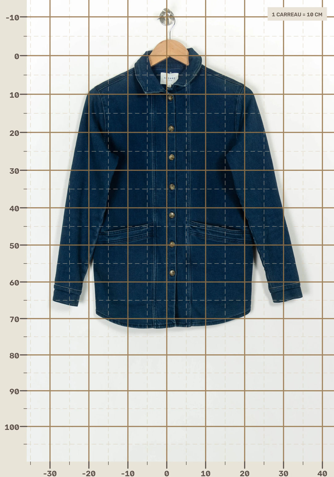 Veste en Jean Bleue - Taille XS/34 de la marque Sézane | PARAD118390 - Vendu par Paradigme - Image 4