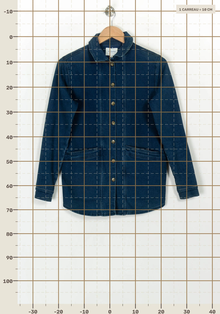 Veste en Jean Bleue - Taille XS/34 de la marque Sézane | PARAD118390 - Vendu par Paradigme - Image 4