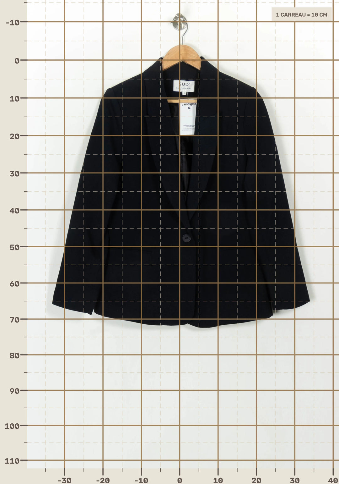 Blazer Bleu - Taille S/36 de la marque Sud express | PARAD118392 - Vendu par Paradigme - Image 4