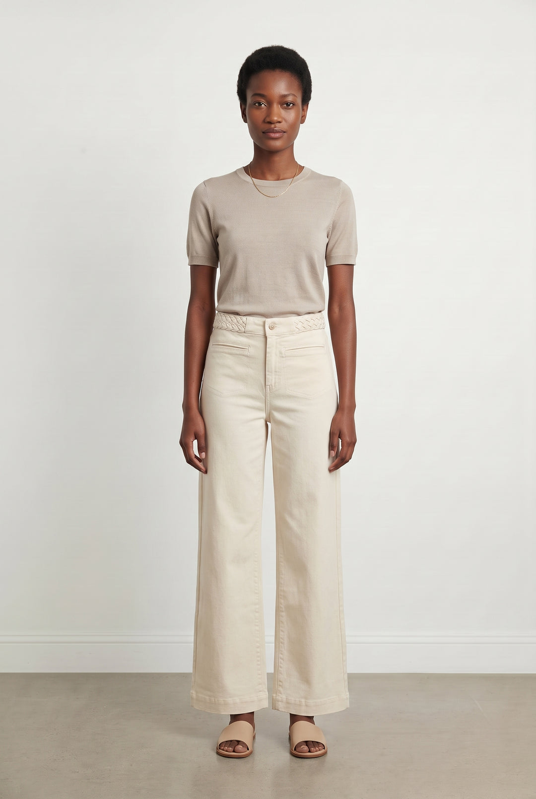 Jean Large Beige - Taille M/38 de la marque Maison 123 | PARAD118393 - Vendu par Paradigme - Image 1