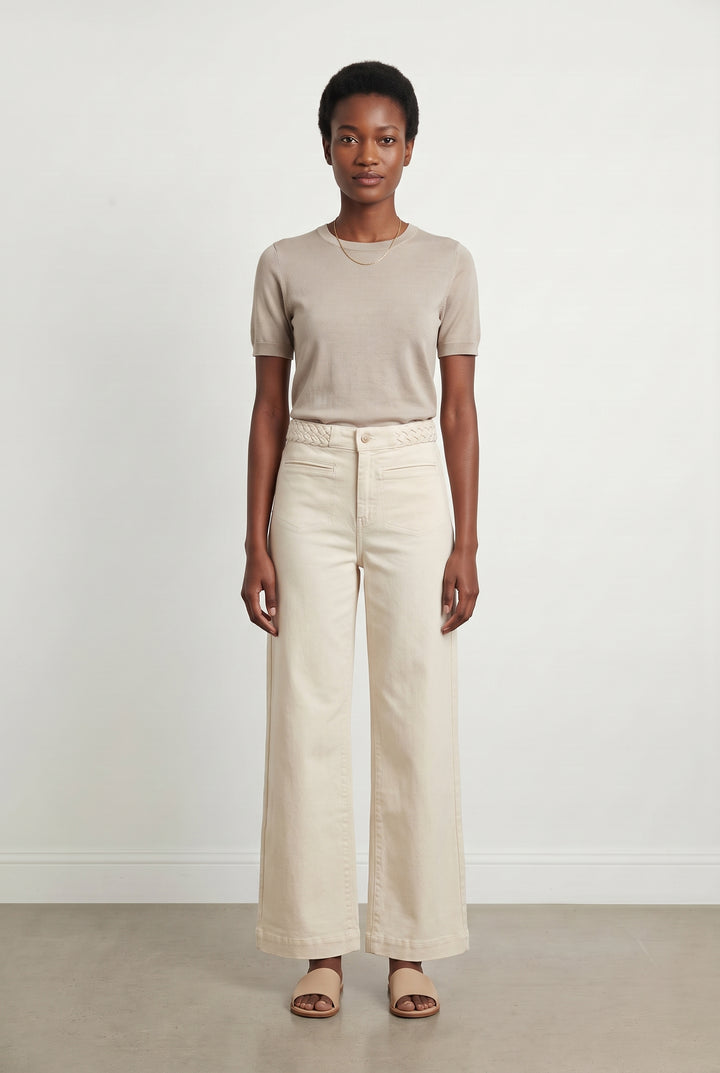 Jean Large Beige - Taille M/38 de la marque Maison 123 | PARAD118393 - Vendu par Paradigme - Image 1