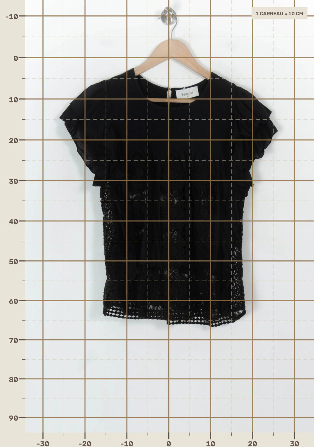 Blouse Noire - Taille L/40 de la marque Bérénice | PARAD118402 - Vendu par Paradigme - Image 4